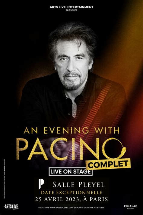 pacino pleyel|AN EVENING WITH PACINO en concert à Paris